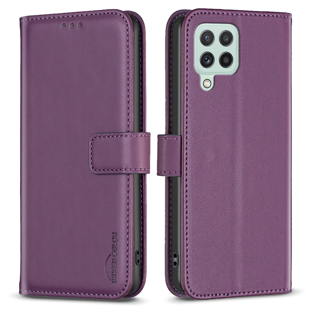 BINFEN COLOR BF17 For Samsung Galaxy A22 4G (EU Version) Wallet Phone Cover PU Leather Stand Case BINFEN COLOR BF17 For Samsung Galaxy A22 4G (EU Version) Wallet Phone Cover PU Leather Stand Case